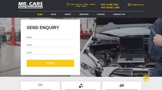 لقطة شاشة لموقع مستر كارز لصيانة السيارات Mr Cars
بتاريخ 21/09/2019
بواسطة دليل مواقع عرب سايت
