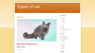 types of cat